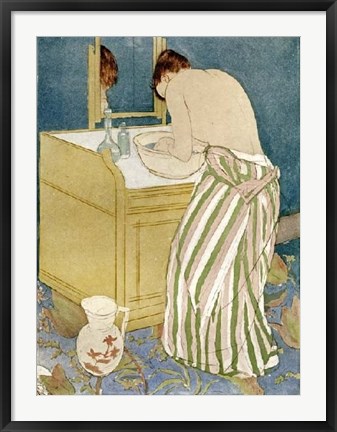 Framed Woman Bathing Print