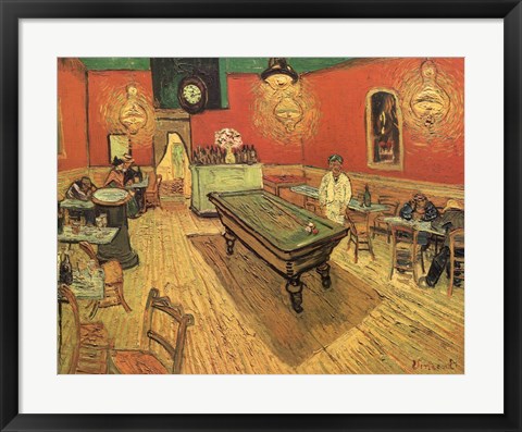 Framed Night Cafe in the Place Lamartine in Arles, c.1888 Print