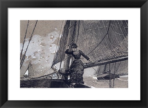 Framed Yachting Girl Print