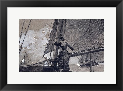 Framed Yachting Girl Print