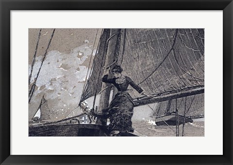 Framed Yachting Girl Print