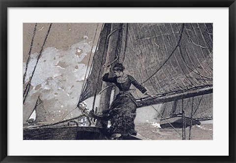 Framed Yachting Girl Print