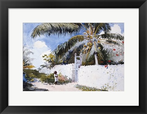 Framed Garden In Nassau Print