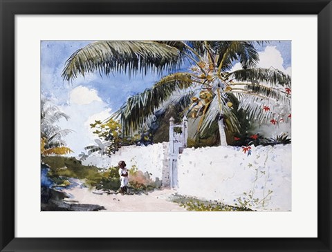 Framed Garden In Nassau Print