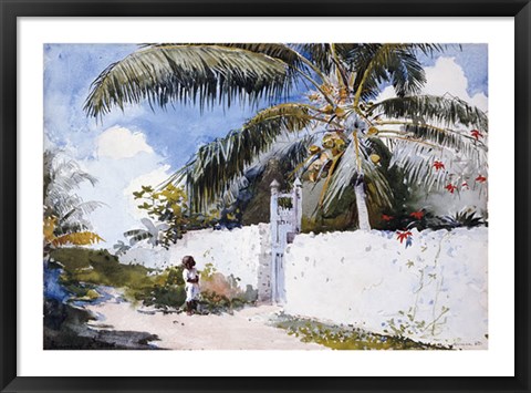 Framed Garden In Nassau Print