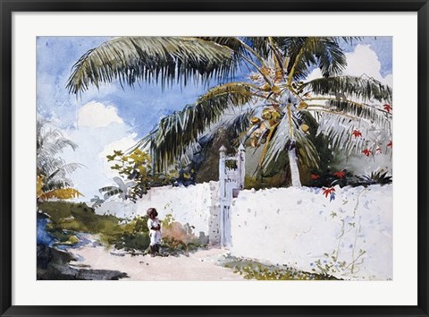 Framed Garden In Nassau Print