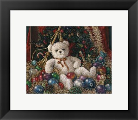 Framed Christmas Bear Print