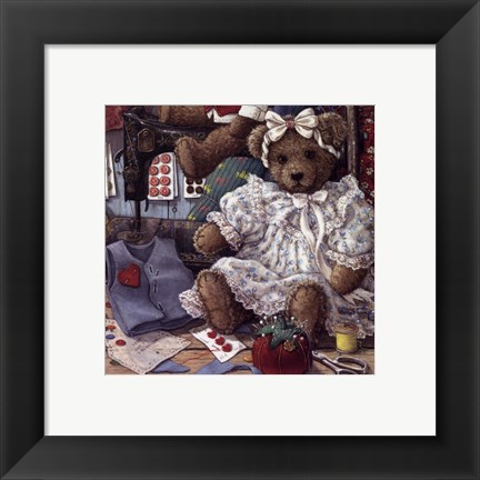 Framed Bears N&#39; Bows Print