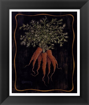 Framed Bouquet Of Carrots Print