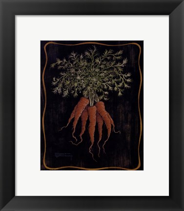 Framed Bouquet Of Carrots Print