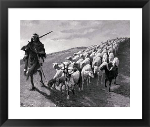 Framed Navajo Sheepherder Print