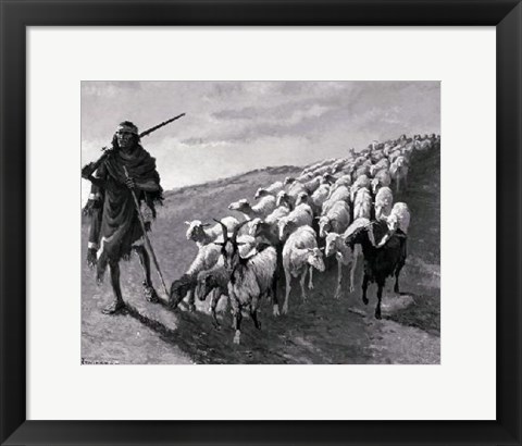 Framed Navajo Sheepherder Print