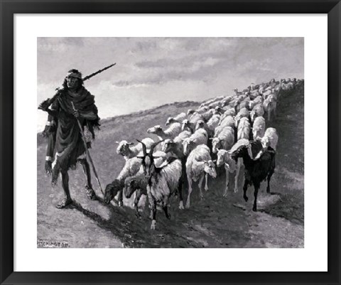 Framed Navajo Sheepherder Print