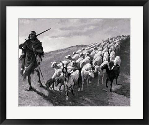 Framed Navajo Sheepherder Print