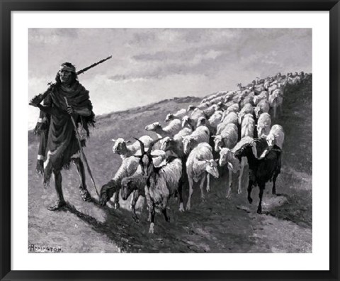 Framed Navajo Sheepherder Print