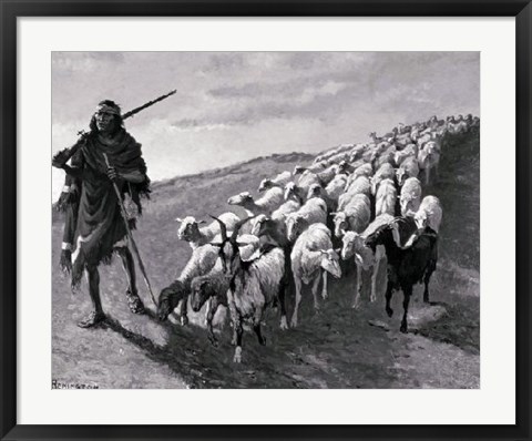 Framed Navajo Sheepherder Print