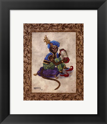 Framed Monkey With Concertina Print