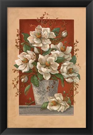 Framed Magnolias En Rouge Print