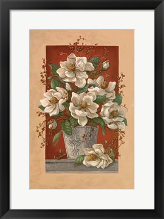 Framed Magnolias En Rouge Print