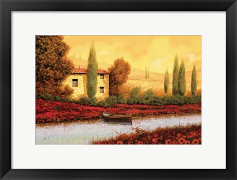 Framed Al Tramonto Sul Fiume Print