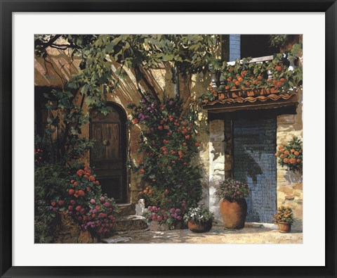 Framed Il Giardino Fiorito Print