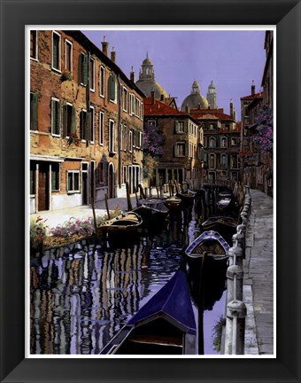 Framed La Barche Sul Canale Print