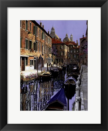 Framed La Barche Sul Canale Print