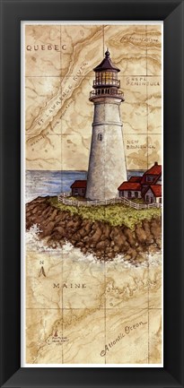 Framed Portland Head Light Print