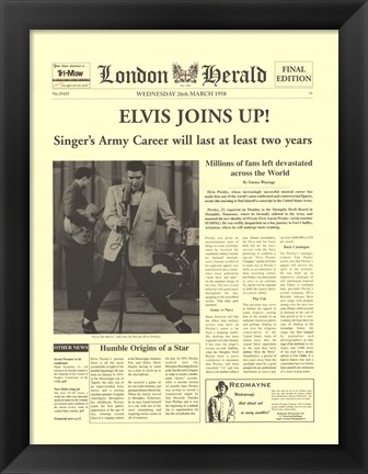 Framed Elvis Joins Up! Print