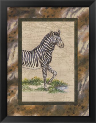 Framed Zebra Print