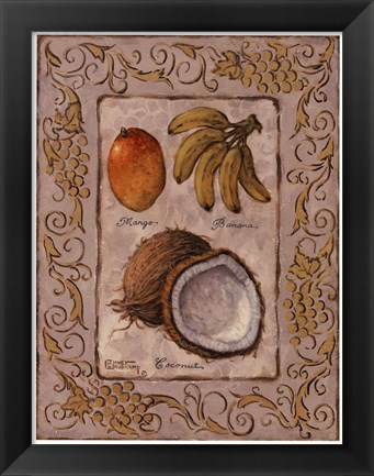 Framed Tropical Fruit I Print