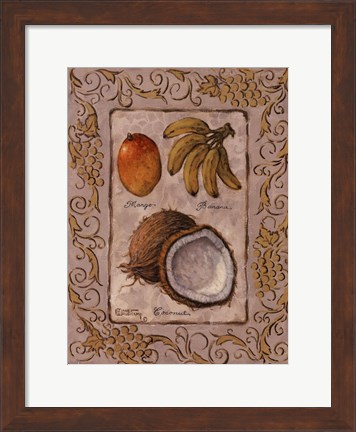 Framed Tropical Fruit I Print