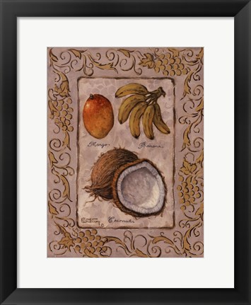 Framed Tropical Fruit I Print