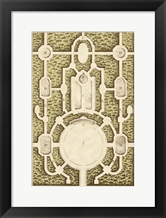 Framed Garden Maze I Print