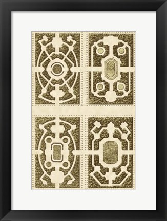 Framed Garden Maze II Print