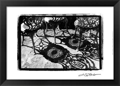 Framed Cafe Shadows II Print