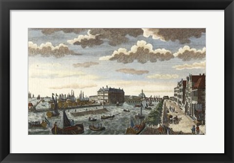 Framed Amsterdam Harbor &amp; Dock-yard Print