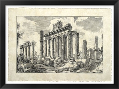 Framed Vintage Roman Ruins I Print