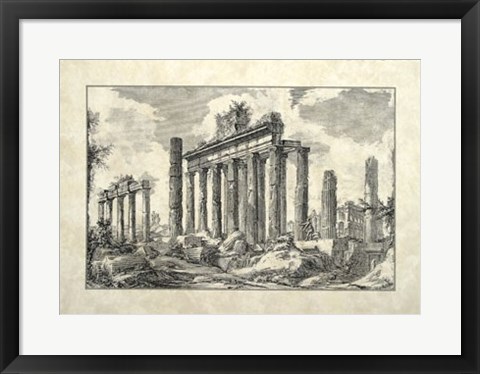 Framed Vintage Roman Ruins I Print