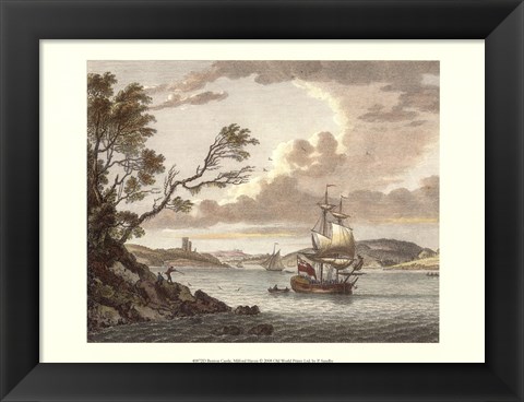 Framed Benton Castle, Milford Haven Print