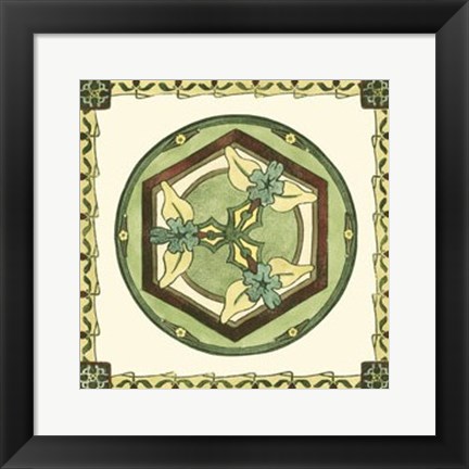 Framed Arts &amp; Crafts Plate I Print