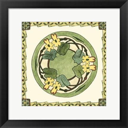 Framed Arts &amp; Crafts Plate V Print