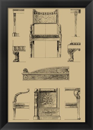 Framed French Empire Furniture II Print