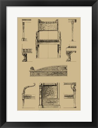 Framed French Empire Furniture II Print