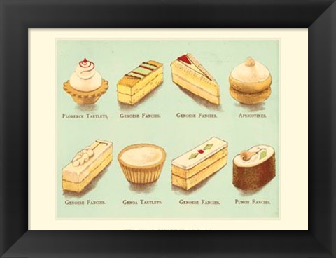 Framed Fanciful Cakes &amp; Tarts II Print