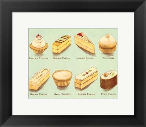 Framed Fanciful Cakes &amp; Tarts II Print