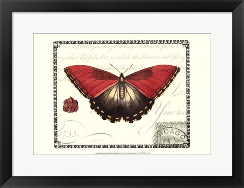 Framed Butterfly Prose I Print