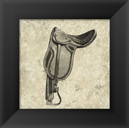 Framed Antique Saddle II Print