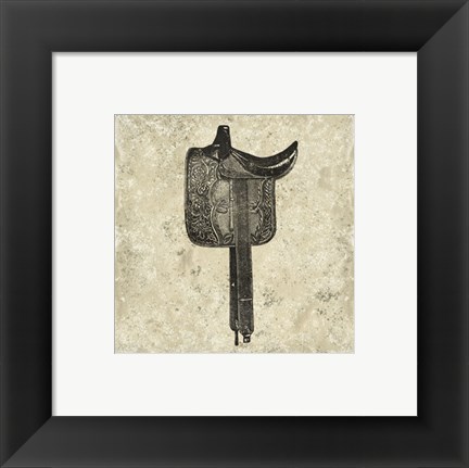 Framed Antique Saddle III Print