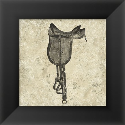 Framed Antique Saddle IV Print